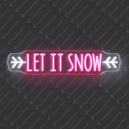 Light Pink Let It Snow Neon Sign