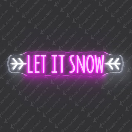 Pink Let It Snow Neon Sign