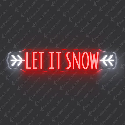 Red Let It Snow Neon Sign