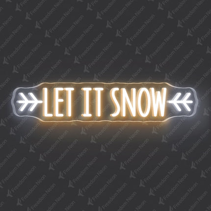 Warm White Let It Snow Neon Sign