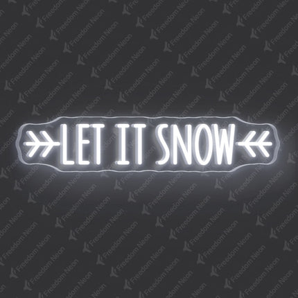 White Let It Snow Neon Sign