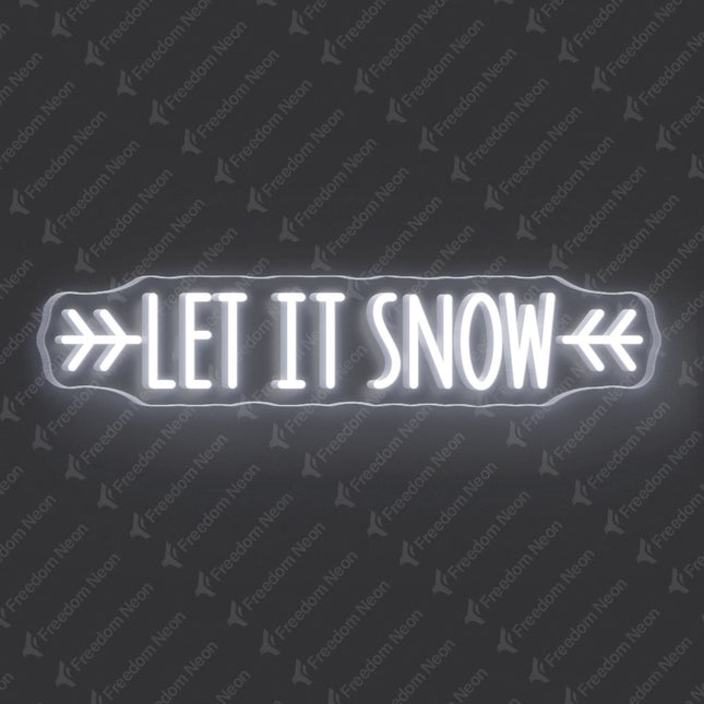 White Let It Snow Neon Sign