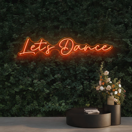 Gold Yellow Let's Dance Neon Sign