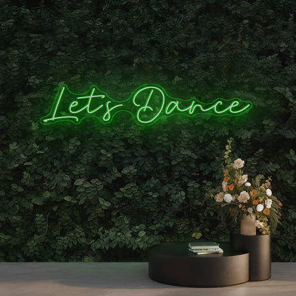Green Let's Dance Neon Sign