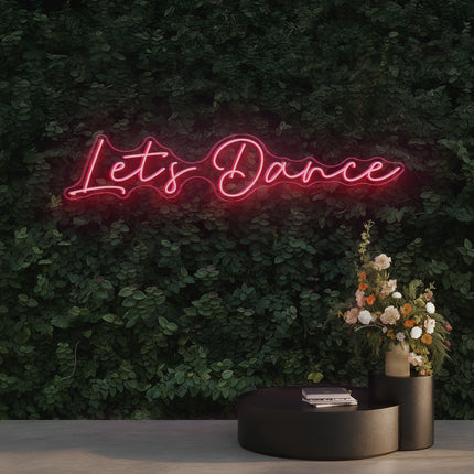 Light Pink Let's Dance Neon Sign