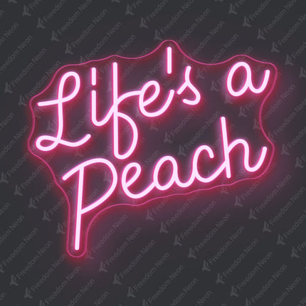 Light Pink Life's a Peach Neon Sign