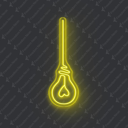 Lemon Yellow Light Bulb Neon Sign