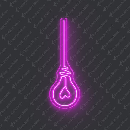 Pink Light Bulb Neon Sign