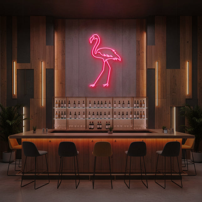 Light Pink Flamingo LED Neon Sign