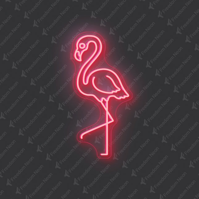 Light Pink Flamingo Neon Sign