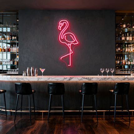 Light Pink Flamingo Neon Sign