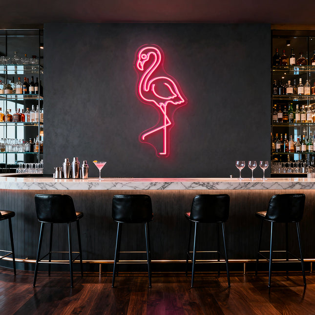 Light Pink Flamingo Neon Sign