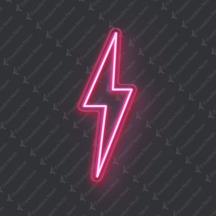 Light Pink Lightning Flash Neon Sign