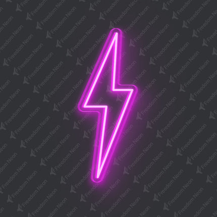 Pink Lightning Flash Neon Sign