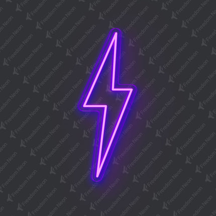 Purple Lightning Flash Neon Sign