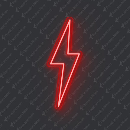 Red Lightning Flash Neon Sign