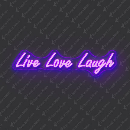 Purple Live Love Laugh Neon Sign