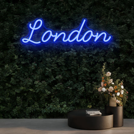 Blue London Neon Sign