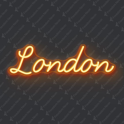Orange London Neon Sign