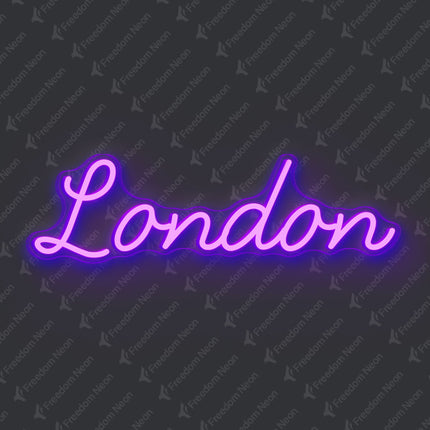 Purple London Neon Sign