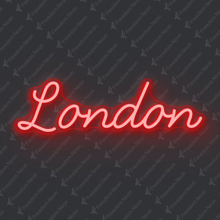 Red London Neon Sign