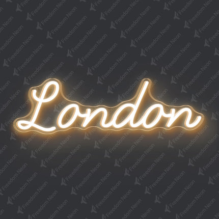 Warm White London Neon Sign