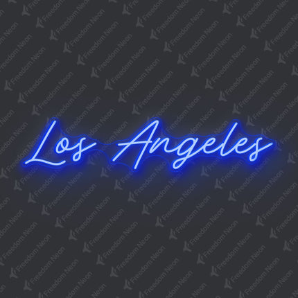 Blue Los Angeles Neon Sign