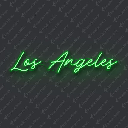 Green Los Angeles Neon Sign