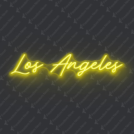 Lemon Yellow Los Angeles Neon Sign