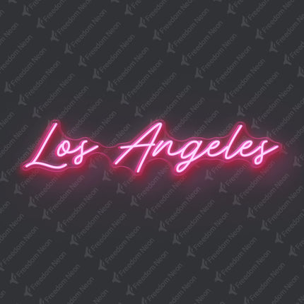 Light Pink Los Angeles Neon Sign