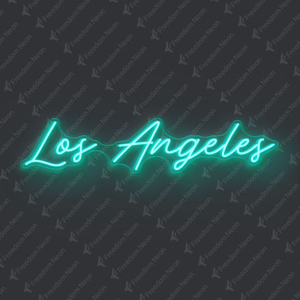 Mint Green Los Angeles Neon Sign
