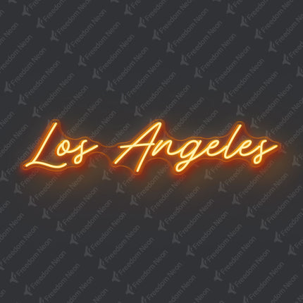 Orange Los Angeles Neon Sign
