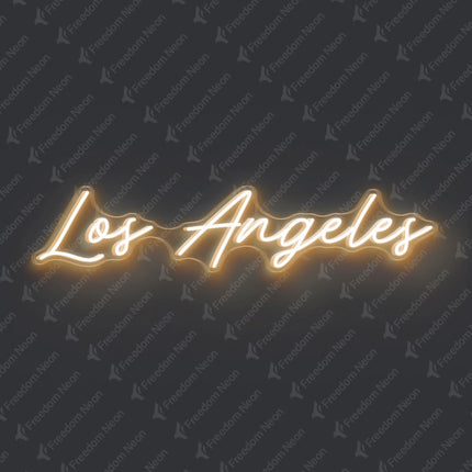 Warm White Los Angeles Neon Sign