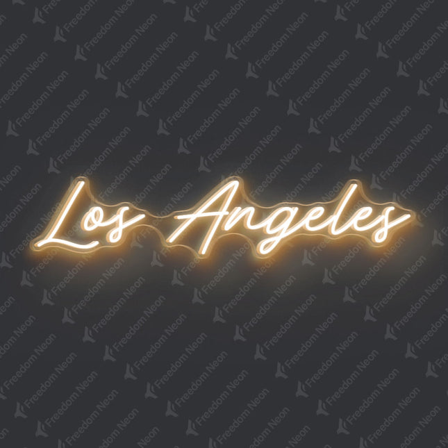 Warm White Los Angeles Neon Sign