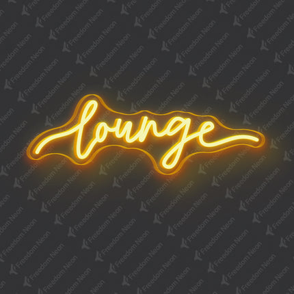 Golden Yellow Lounge Neon Sign