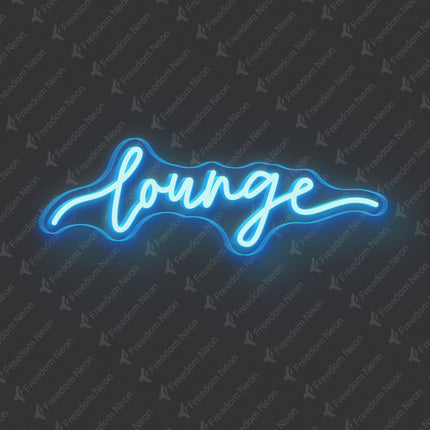 Ice Blue Lounge Neon Sign