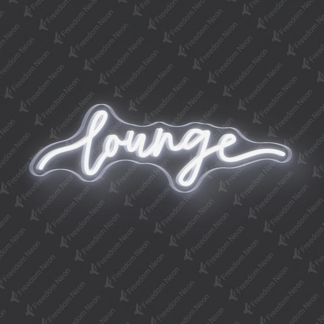 White Lounge Neon Sign