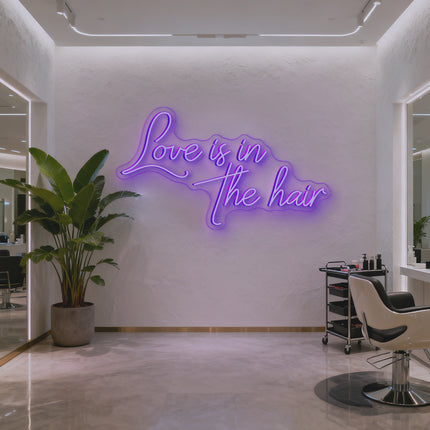 Purple Love Is In The Hair Neon Sign