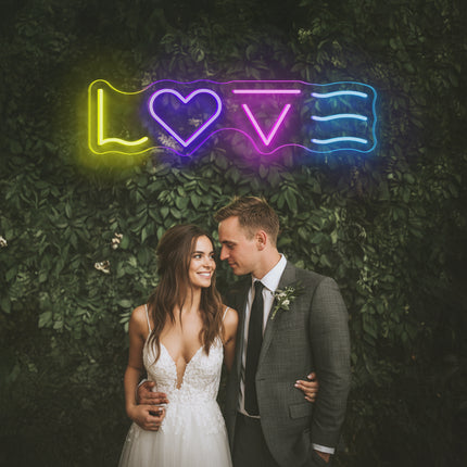 Multicolor LOVE Neon Sign