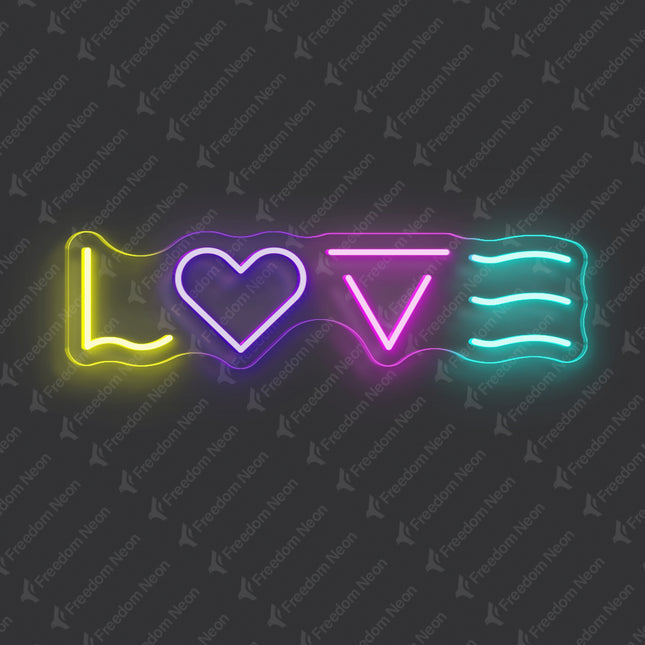 Multicolor LOVE Neon Sign