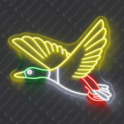 Lemon Yellow Mallard Neon Sign