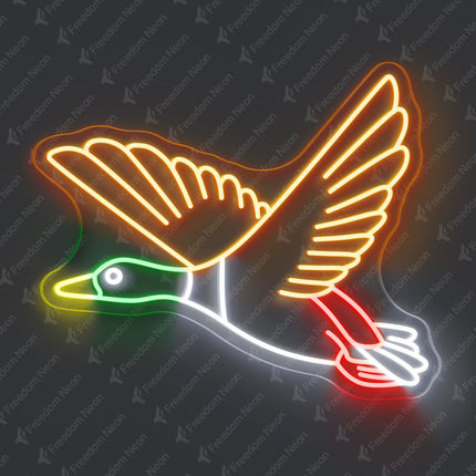 Orange Mallard Neon Sign