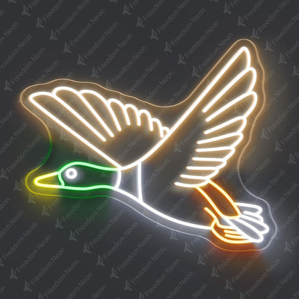 Warm White Mallard Neon Sign