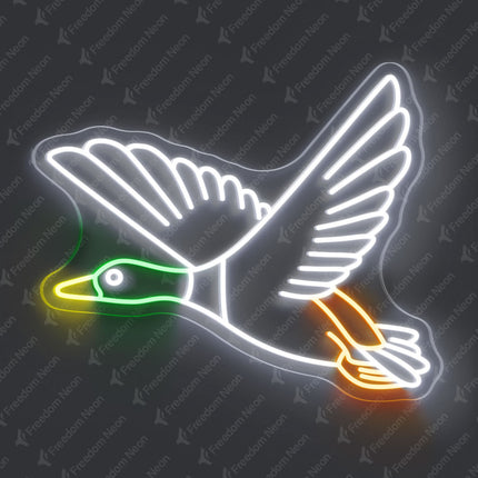 White Mallard Neon Sign