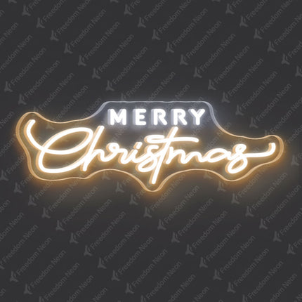 Warm White Merry Christmas Neon Sign