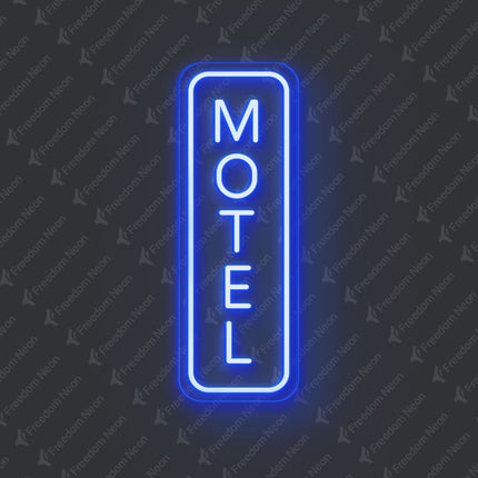 Blue Motel Neon Sign