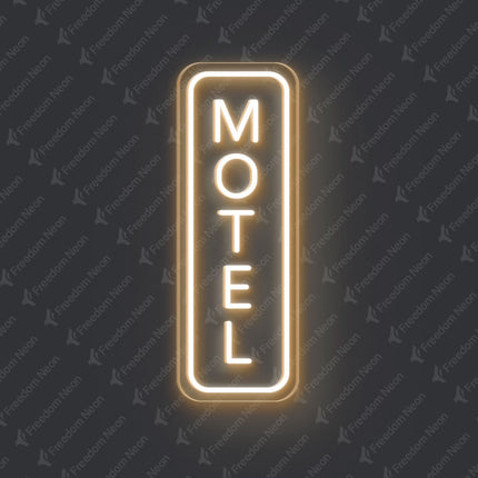 Warm White Motel Neon Sign