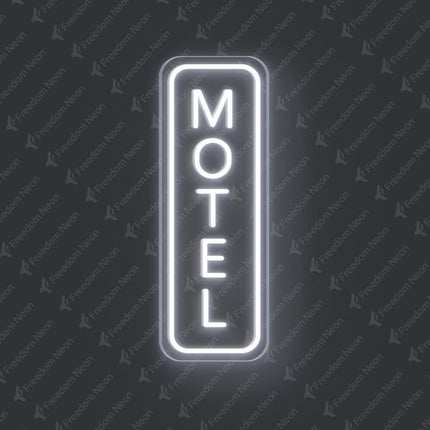 White Motel Neon Sign