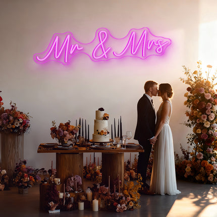 Pink Mr & Mrs Neon Sign