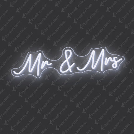 White Mr & Mrs Neon Sign